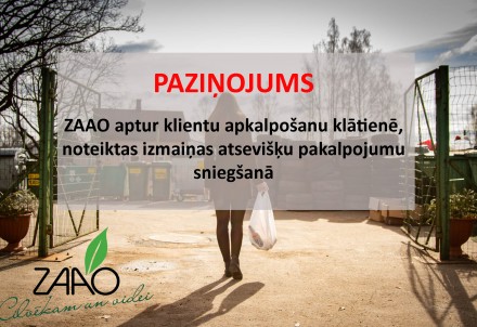 ZAAO aptur klientu apkalpošanu klātienē, noteiktas izmaiņas atsevišķu pakalpojumu sniegšanā