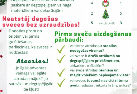 Adventes laikā atcerieties par drošību!