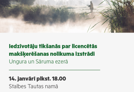 Iedzīvotāju tikšanās par licencētās makšķerēšanas nolikuma izstrādi Ungura un Sāruma ezerā