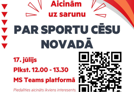 Aicinām uz diskusiju par sporta jomas attīstību Cēsu novadā