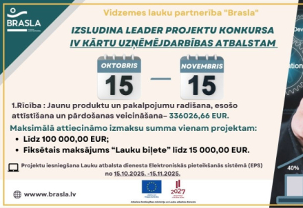LEADER projekts - iespēja Stalbes un Straupes pagasta uzņēmējiem