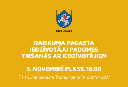Raiskuma pagasta iedzīvotāju padome aicina iedzīvotājus uz tikšanos