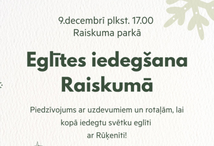 Ziemassvētku egles iedegšana Raiskumā
