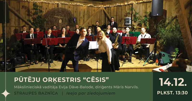 Pūtēju orķestra "Cēsis" koncerts “Gaismas pieskāriens"