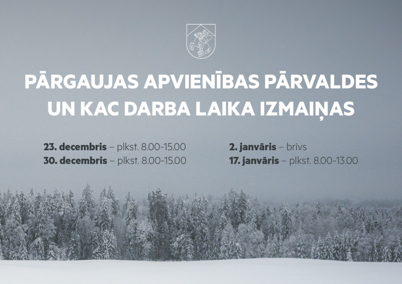 Darba laika izmaiņas svētku laikā