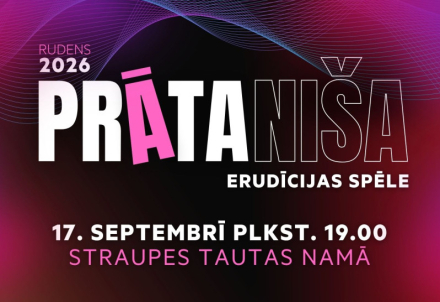 Erudīcijas spēles "PRĀTA NIŠA" jaunā sezona - piesakies pirmajam posmam