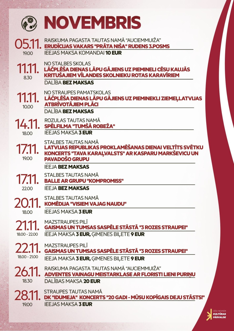 Novembra pasākumi
